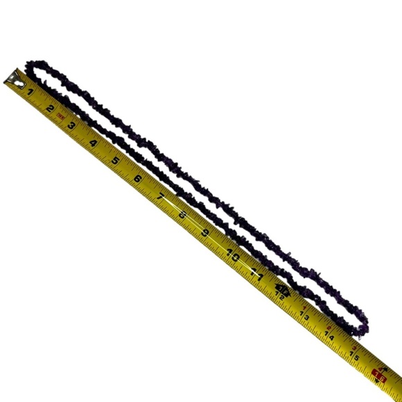 Amethyst Chip Nugget Necklace 29” Long Strand Gemstone - Picture 6 of 8